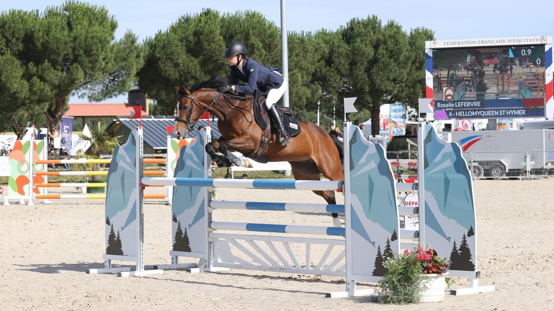 Rosalie Lefebvre aux championnats de France d'équitation 2024 (Generali Open de France) à Lamotte-Beuvron.